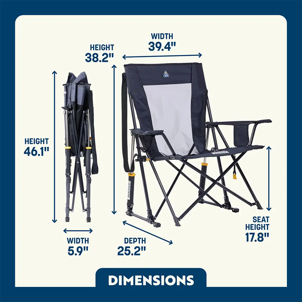 Luxury Camp Comfort Pro Rocker XL - Choice 107 - Heavy-Duty Kickback Rocker with Beverage Holder Detail