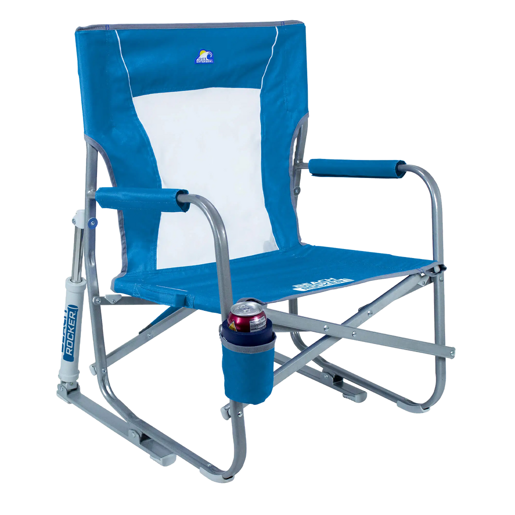 Luxury Camp Beach Rocker Bundle - Choice 773 - Freestyle Rocker Portable Outdoor Folding Chair Detail