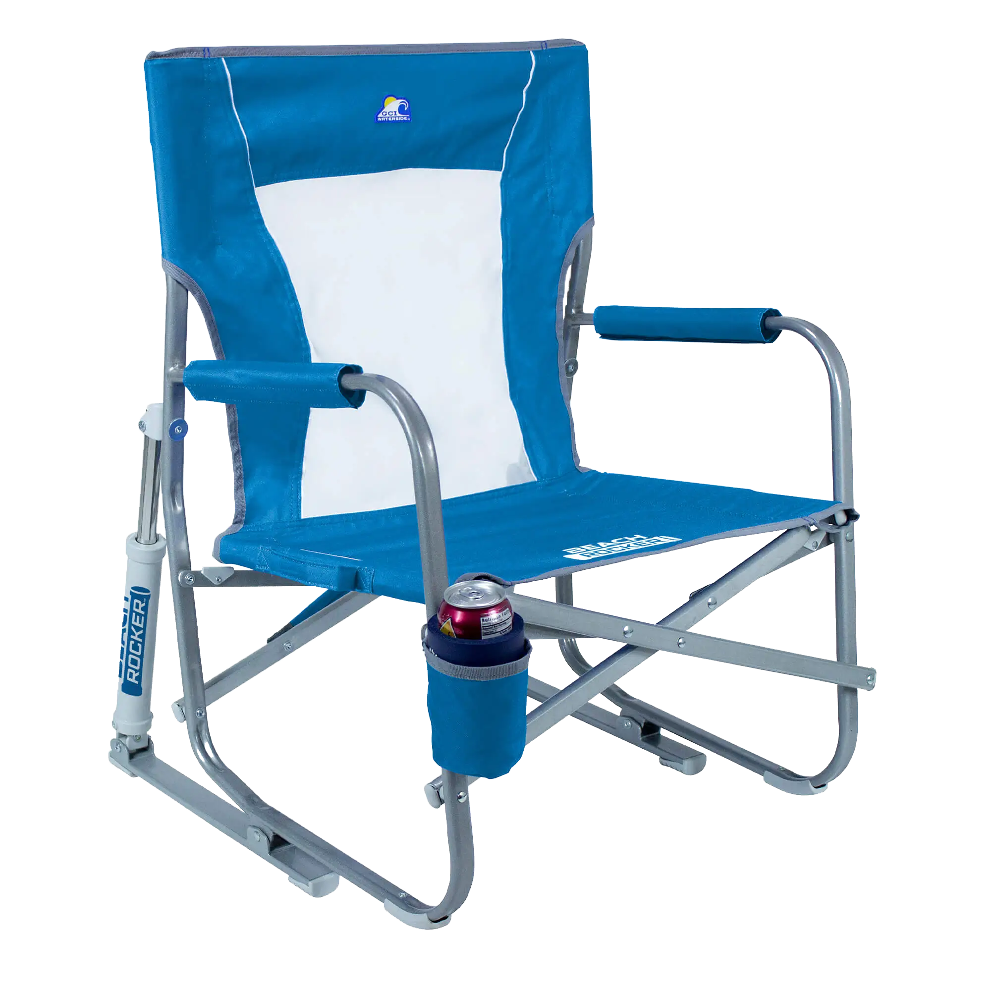 Luxury Camp Beach Rocker Bundle - Choice 773 - Freestyle Rocker Portable Outdoor Folding Chair Detail