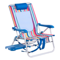 Rust-Resistant Aluminum Big Surf with Slide Table - Choice 334 - Rust-Resistant Aluminum Sand-Friendly Lounge Chair - Multi Stripe