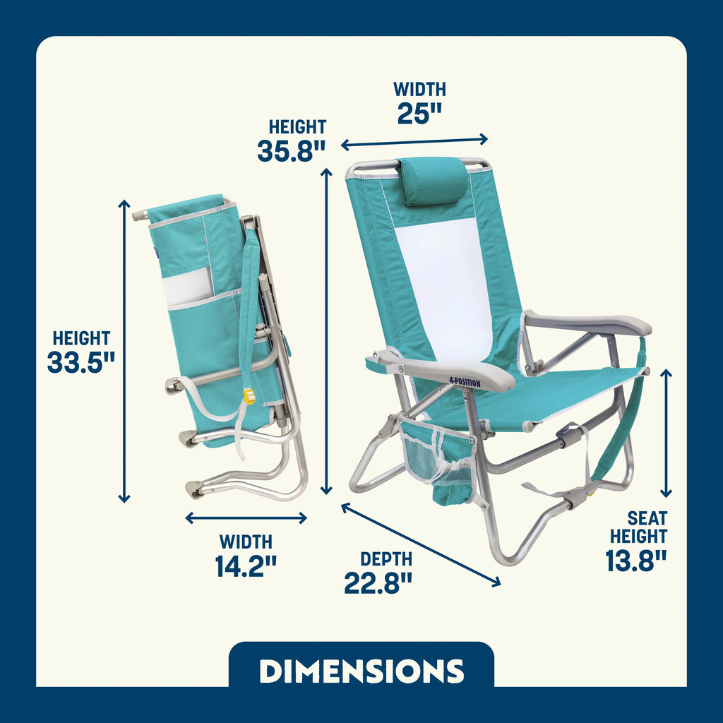 Rust-Resistant Aluminum Bi-Fold Beach Chair - Choice 601 - Portable Heavy-Duty Low Boy Chair for Ocean Side Detail