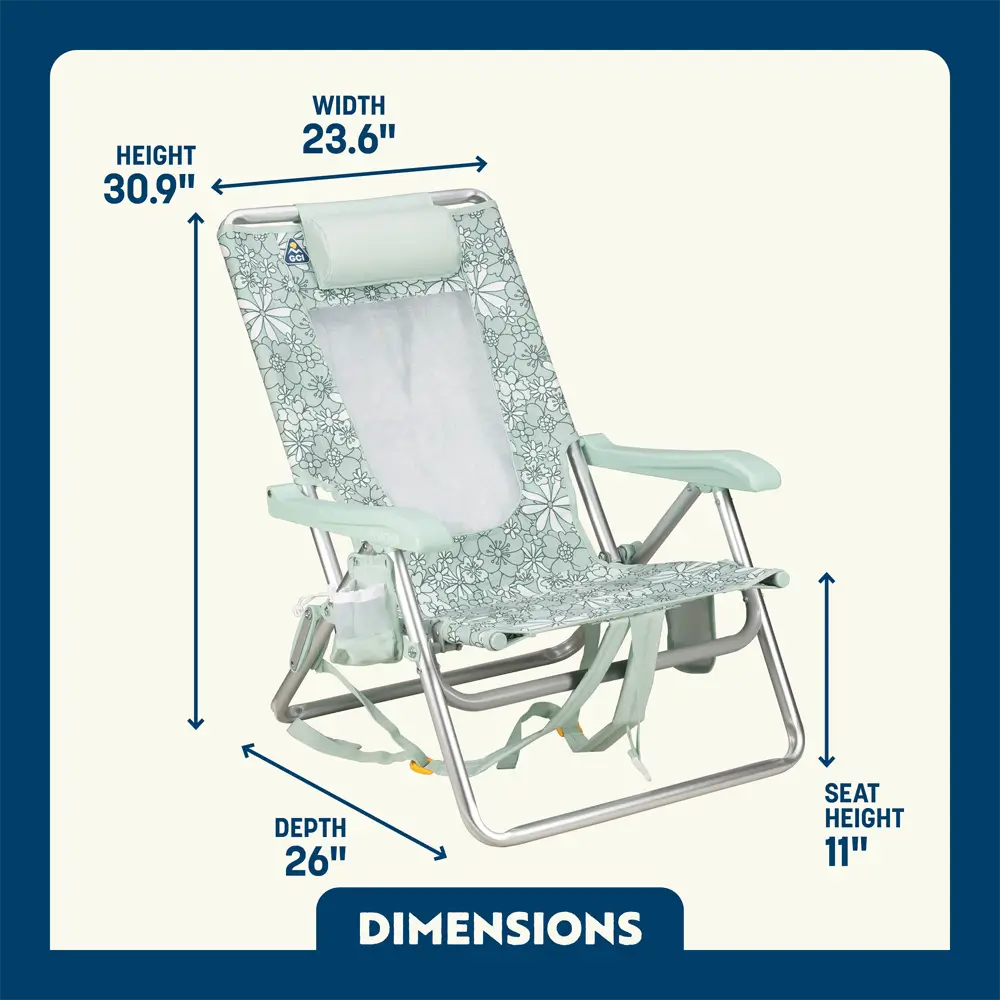 Sand-Friendly Backpack Beach Chair - Choice 709 - Rust-Resistant Aluminum Sand-Friendly Lounge Chair Detail
