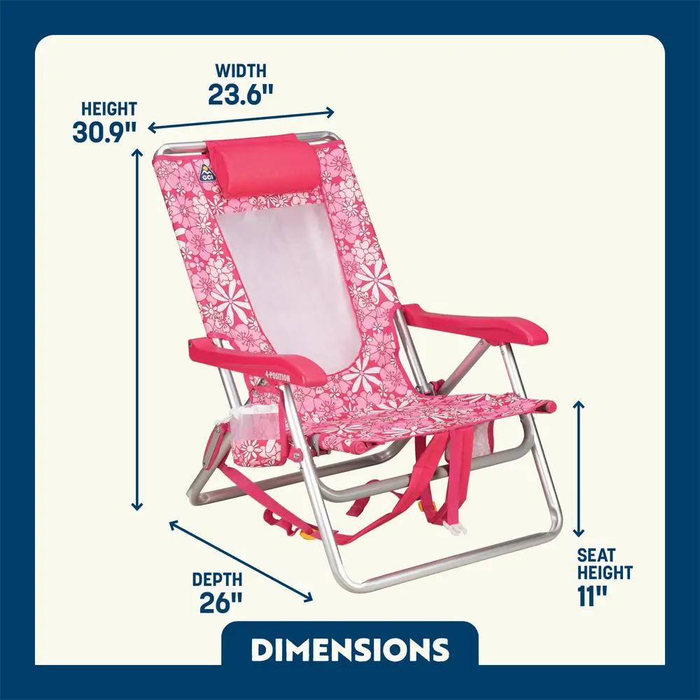 Sand-Friendly Backpack Beach Chair - Choice 709 - Rust-Resistant Aluminum Sand-Friendly Lounge Chair Detail