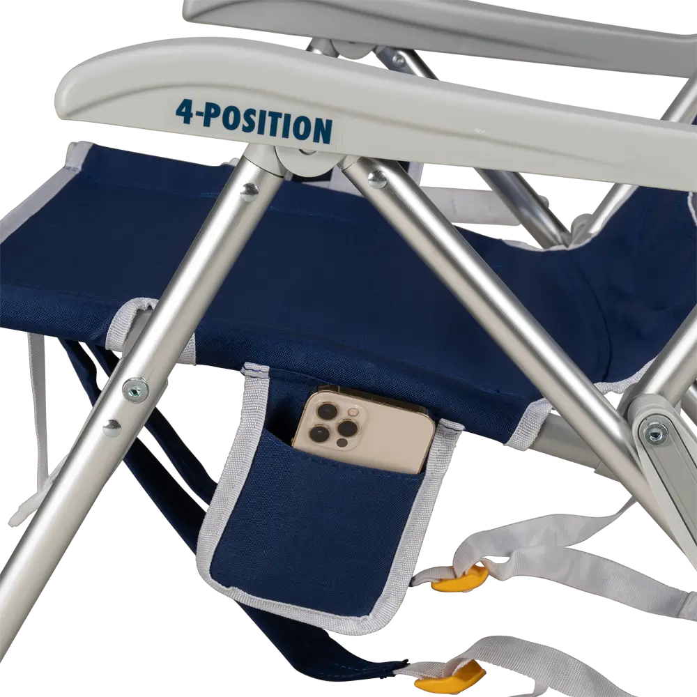 Sand-Friendly Backpack Beach Chair - Choice 709 - Rust-Resistant Aluminum Sand-Friendly Lounge Chair Detail