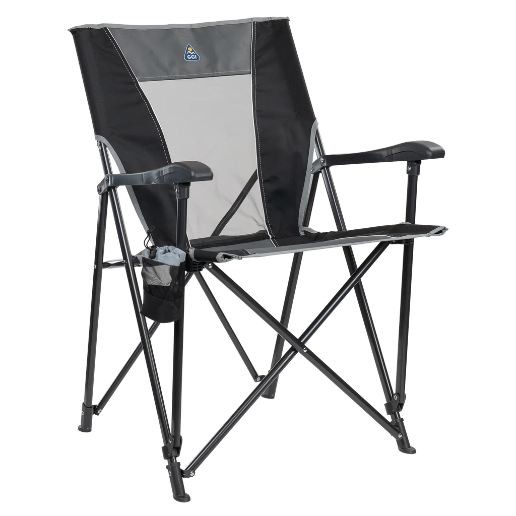 Micro-Folding Eazy Chair - Choice 976 - Premium Slim-Fold Compact Chair with Messenger Bag - Black