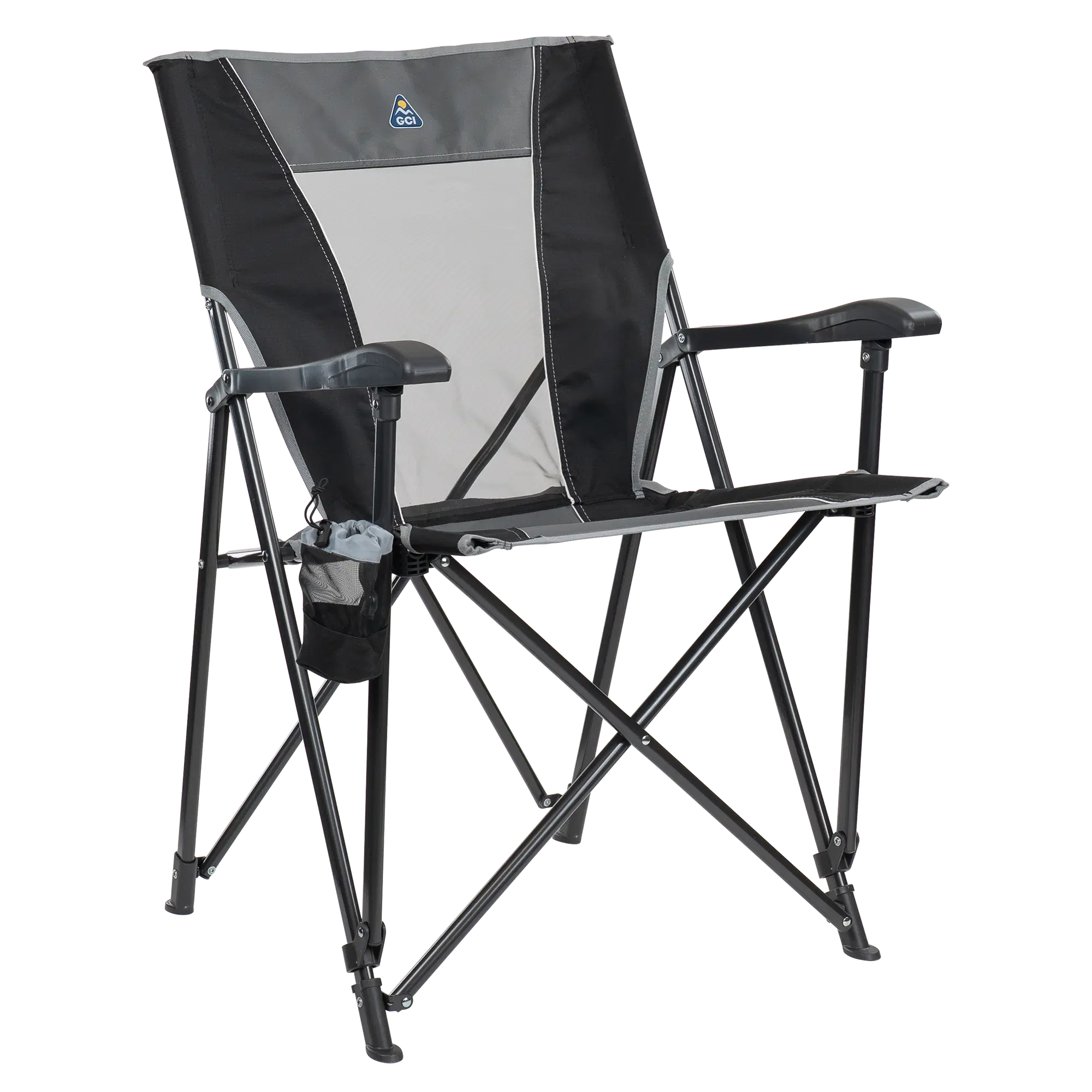 Micro-Folding Eazy Chair - Choice 976 - Premium Slim-Fold Compact Chair with Messenger Bag - Black