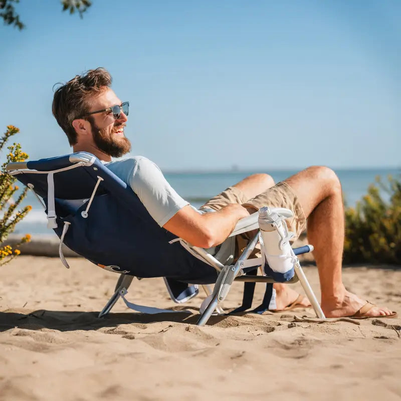 Sand-Friendly Backpack Beach Chair - Choice 709 - Rust-Resistant Aluminum Sand-Friendly Lounge Chair Detail