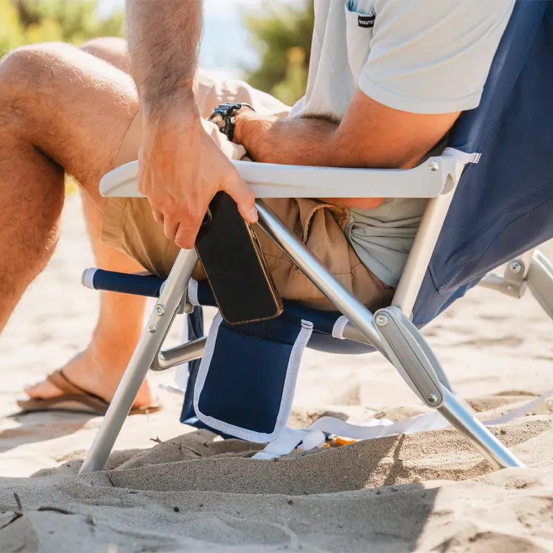 Sand-Friendly Backpack Beach Chair - Choice 709 - Rust-Resistant Aluminum Sand-Friendly Lounge Chair Detail