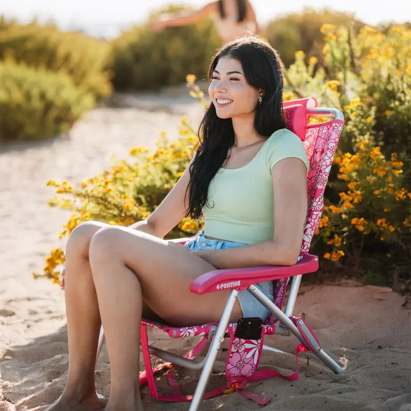 Sand-Friendly Backpack Beach Chair - Choice 709 - Rust-Resistant Aluminum Sand-Friendly Lounge Chair Detail