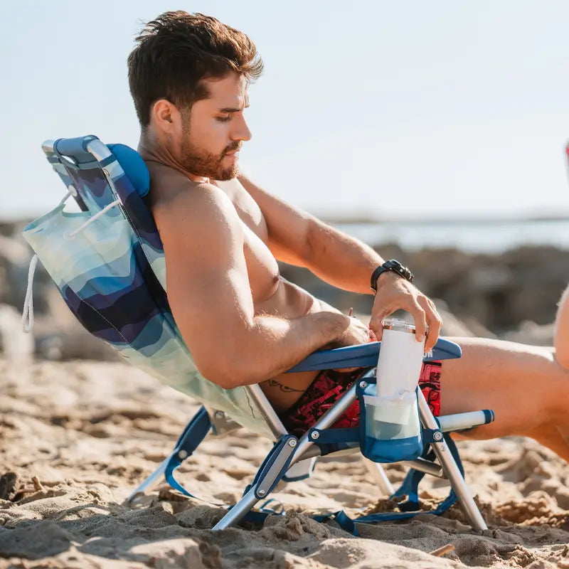 Sand-Friendly Backpack Beach Chair - Choice 709 - Rust-Resistant Aluminum Sand-Friendly Lounge Chair Detail