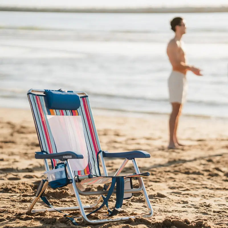 Sand-Friendly Backpack Beach Chair - Choice 709 - Rust-Resistant Aluminum Sand-Friendly Lounge Chair Detail