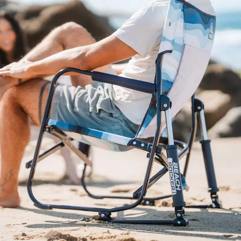 Patented Spring-Action Beach Rocker - Choice 712 - Freestyle Rocker Portable Outdoor Folding Chair Detail