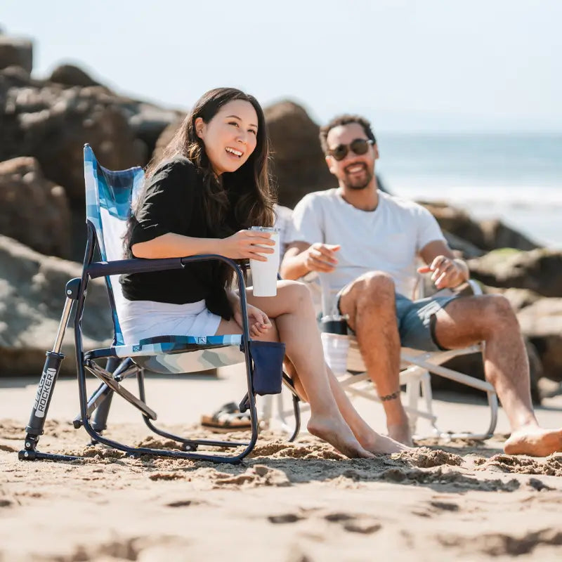 Patented Spring-Action Beach Rocker - Choice 712 - Freestyle Rocker Portable Outdoor Folding Chair Detail