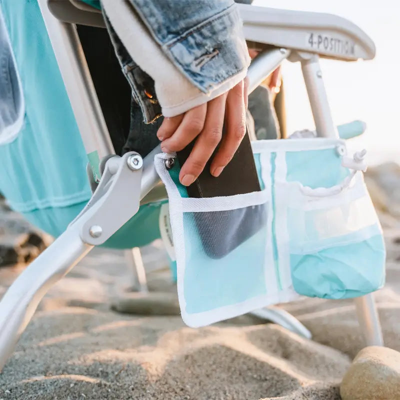 Rust-Resistant Aluminum Bi-Fold Beach Chair - Choice 601 - Portable Heavy-Duty Low Boy Chair for Ocean Side Detail