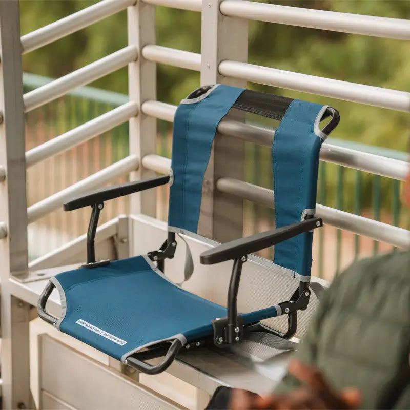 Secure-Hook Big Comfort Stadium Chair with Armrests - Choice 465 - Bleacher-Friendly Stadium Chair with Back Support Detail