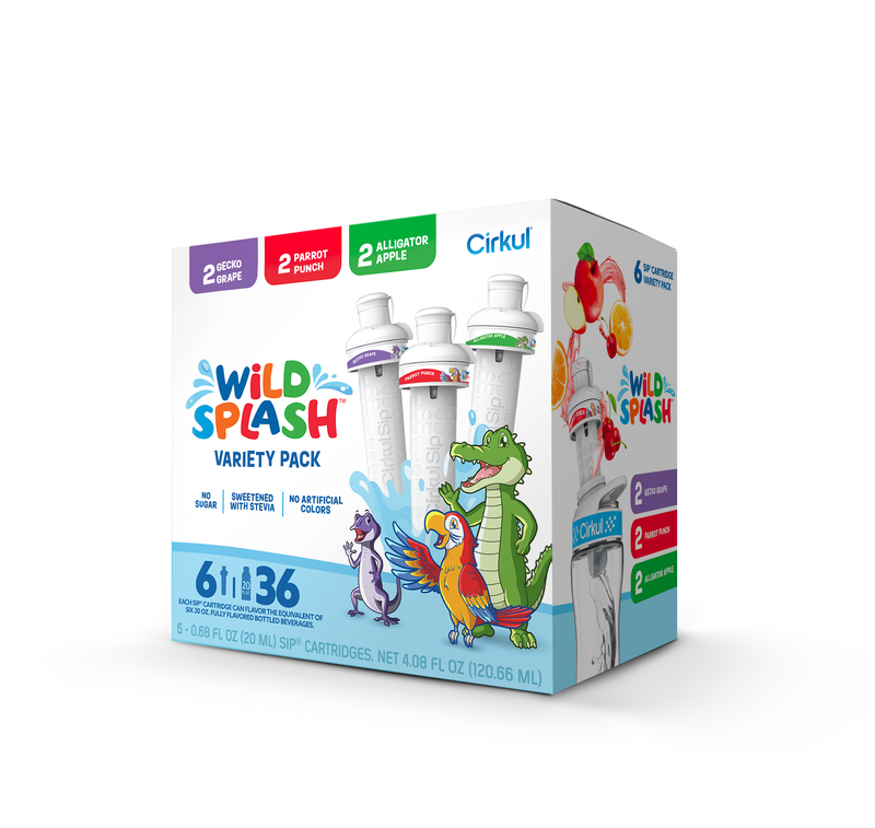 Zero-Calorie Wild Splash 6-Pack Variety Pack 2TB7 - Vitamin-Infused Natural Refreshing Flavor Core Detail
