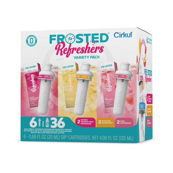 Vitamin-Infused Frosted Refreshers 6-Pack Variety Pack 1367 - Sugar-Free Fruit Flavor Cartridge Refill - Default Title