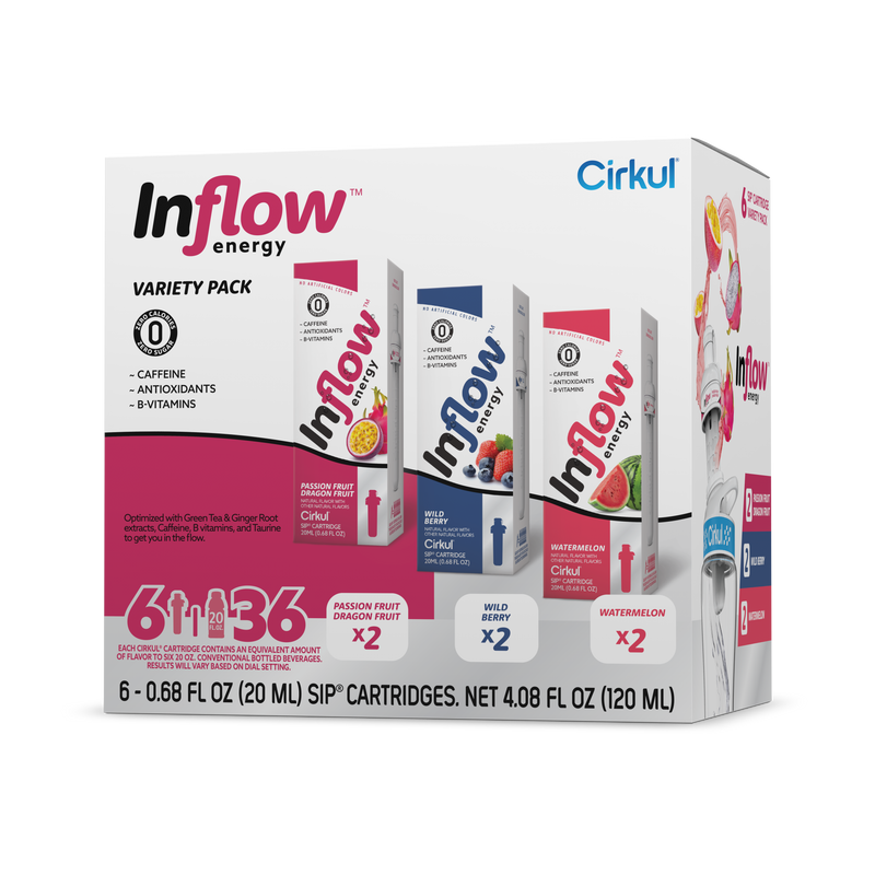 Refreshing Electrolyte Inflow Energy 6-Pack Variety Pack VCUW - Sugar-Free Fruit Flavor Cartridge Refill - Default Title