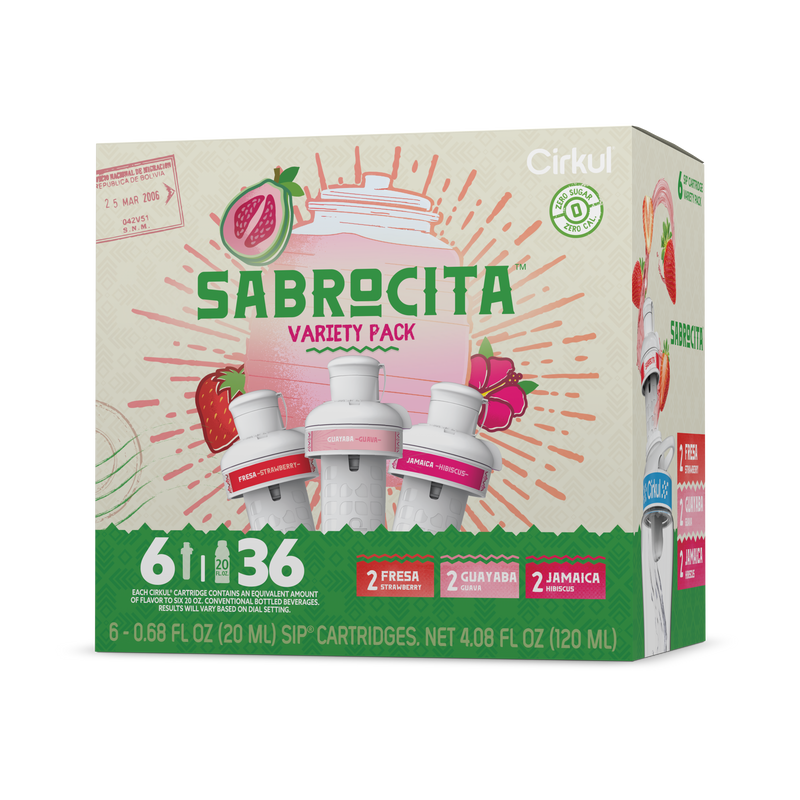 Refreshing Electrolyte Sabrocita 6-Pack Variety Pack E8JI - Zero-Calorie Multi-Flavor Sip Pods for Water Bottle - Default Title