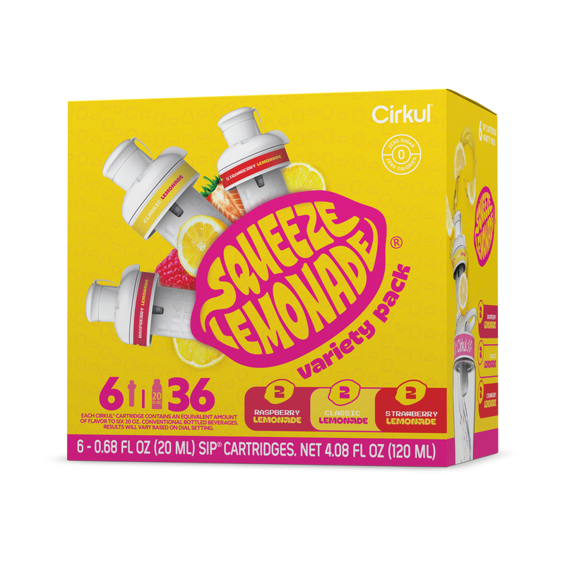 Natural Fruit Flavored Squeeze Lemonade 6-Pack Variety Pack 3TLS - Sugar-Free Fruit Flavor Cartridge Refill - Default Title