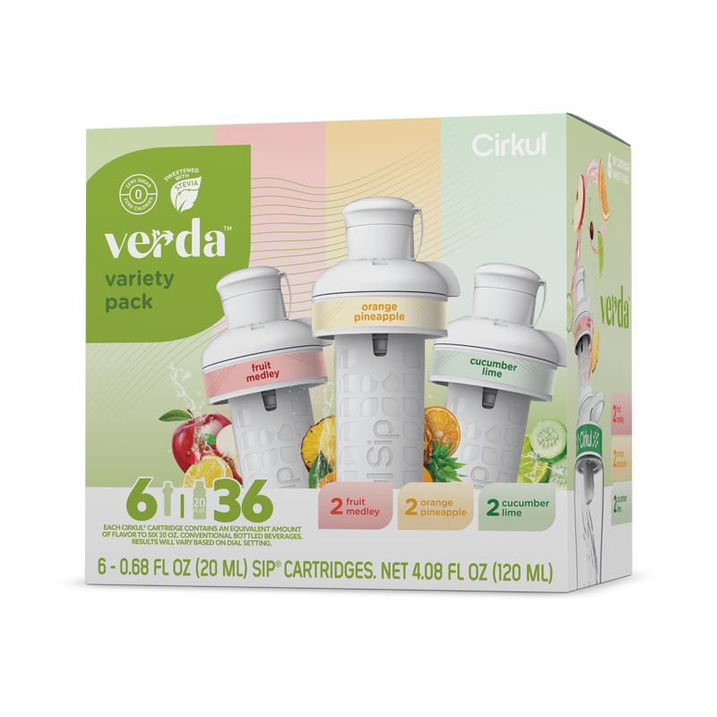 Sugar-Free Verda 6-Pack Variety Pack CT2I - Sugar-Free Fruit Flavor Cartridge Refill - Default Title