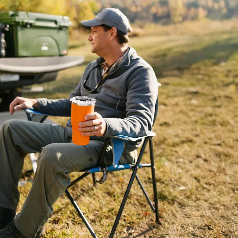 Telescoping Frame Comfort Quad Chair - Choice 989 - Space-Saving Micro-Folding Chair for Backpacking Detail