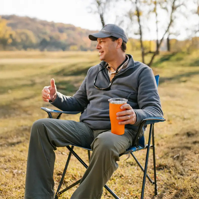Telescoping Frame Comfort Quad Chair - Choice 989 - Space-Saving Micro-Folding Chair for Backpacking Detail
