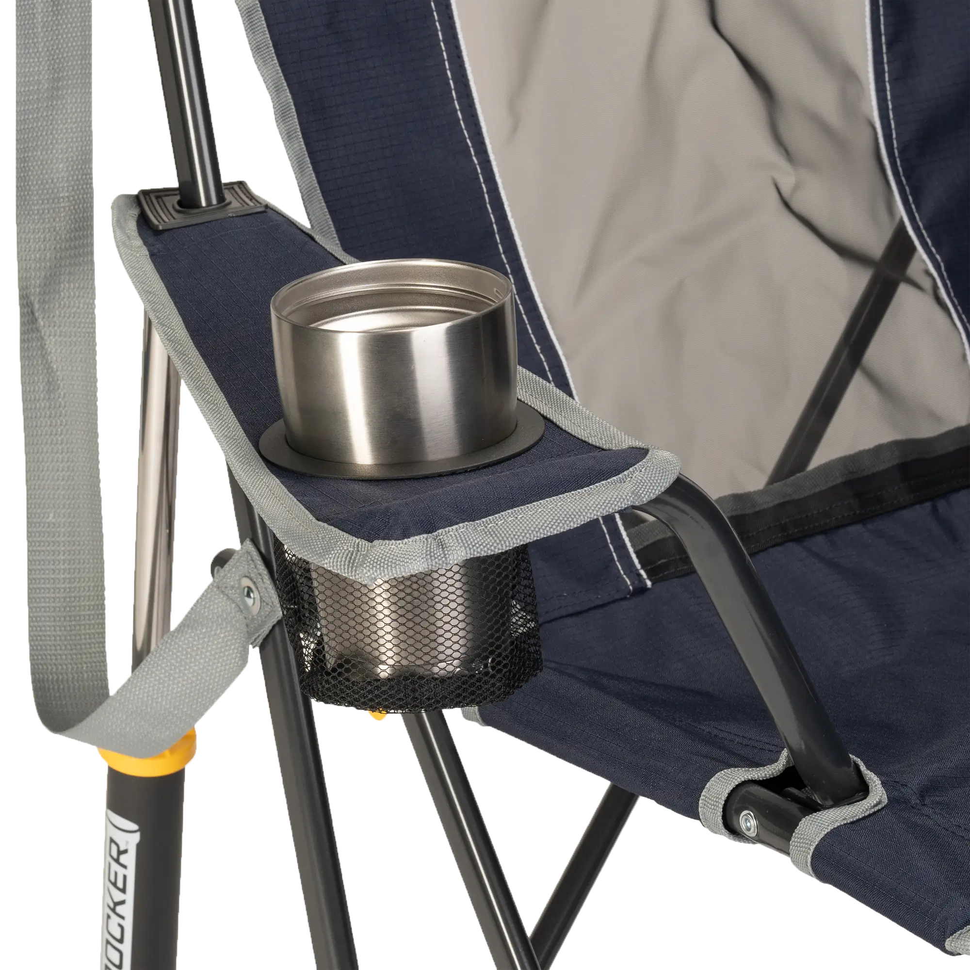 Luxury Camp Comfort Pro Rocker - Choice 375 - Patented Spring-Action Rocking Chair for Camping Detail