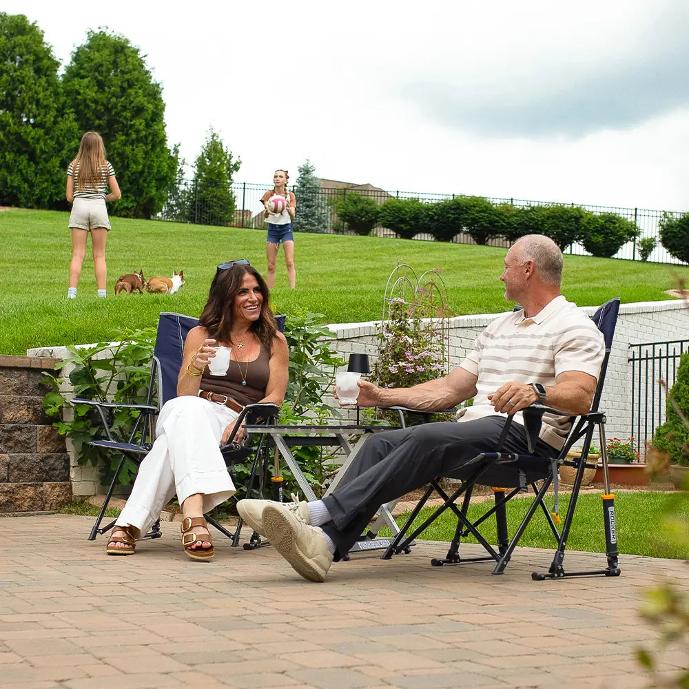 Luxury Camp Comfort Pro Rocker - Choice 375 - Patented Spring-Action Rocking Chair for Camping Detail