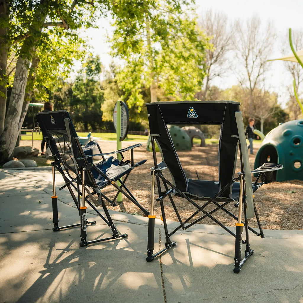 Luxury Camp Comfort Pro Rocker - Choice 375 - Patented Spring-Action Rocking Chair for Camping Detail