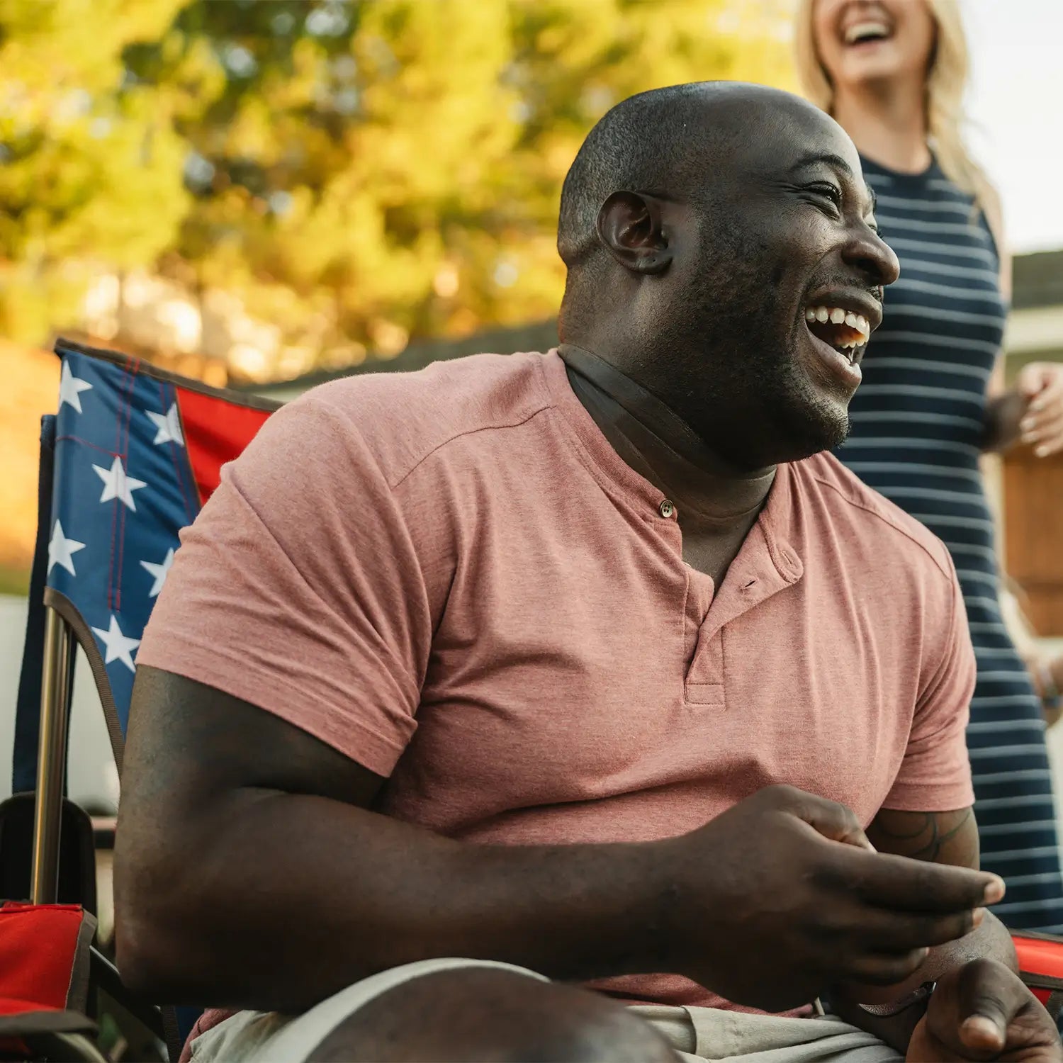 Premium All-Weather Comfort Pro Rocker - USA Anniversary Deluxe - Choice 424 - RoadTrip Rocker Smooth Motion Camp Chair Detail
