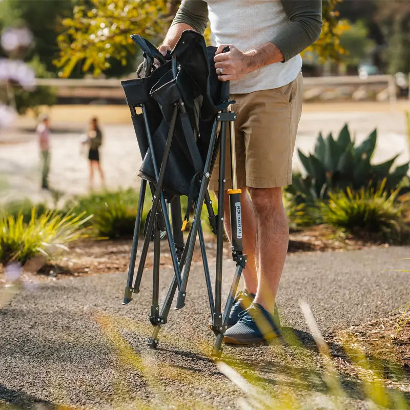 Luxury Camp Comfort Pro Rocker XL - Choice 107 - Heavy-Duty Kickback Rocker with Beverage Holder Detail