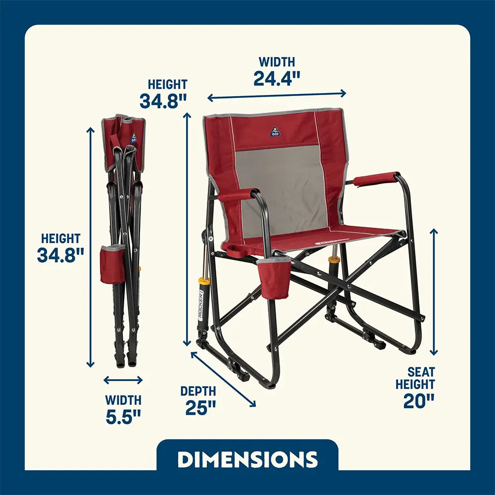 Patented Spring-Action Freestyle Rocker - Choice 711 - RoadTrip Rocker Smooth Motion Camp Chair Detail