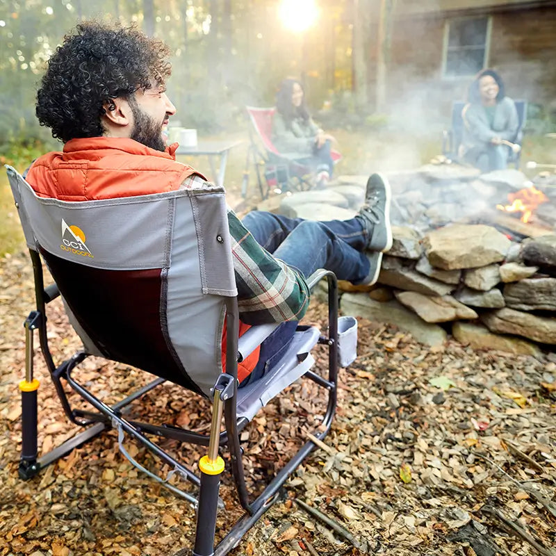 Patented Spring-Action FirePit Rocker - Choice 737 - RoadTrip Rocker Smooth Motion Camp Chair Detail