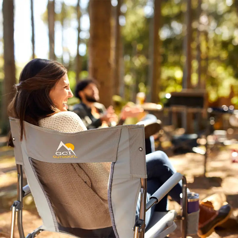 Patented Spring-Action FirePit Rocker - Choice 737 - RoadTrip Rocker Smooth Motion Camp Chair Detail