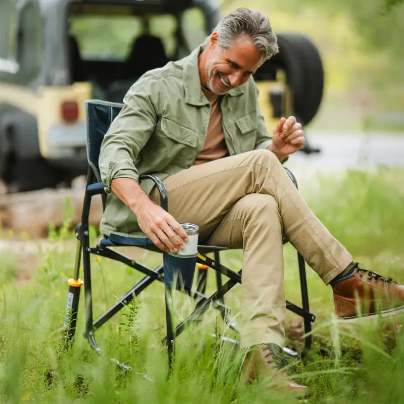 Patented Spring-Action Freestyle Rocker - Choice 711 - RoadTrip Rocker Smooth Motion Camp Chair Detail