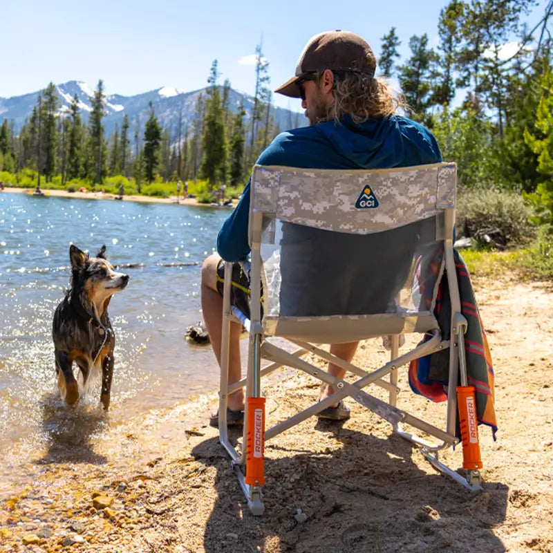 Heavy-Duty Freestyle Freestyle Rocker Elite - Choice 460 - Patented Spring-Action Rocking Chair for Camping Detail