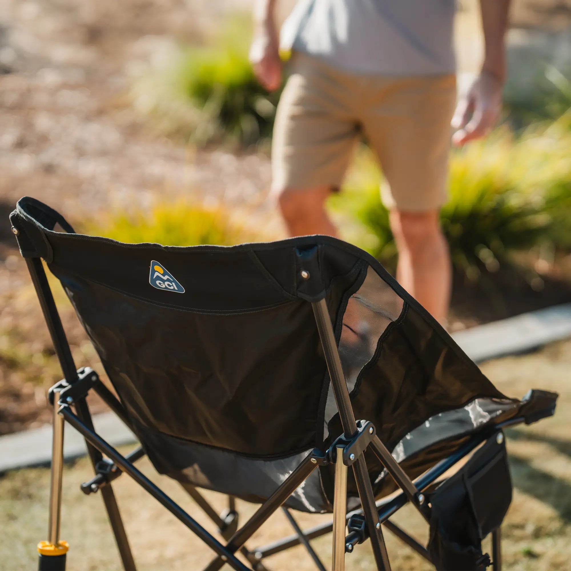 Premium All-Weather Pod Rocker Elite - Choice 832 - Patented Spring-Action Rocking Chair for Camping Detail