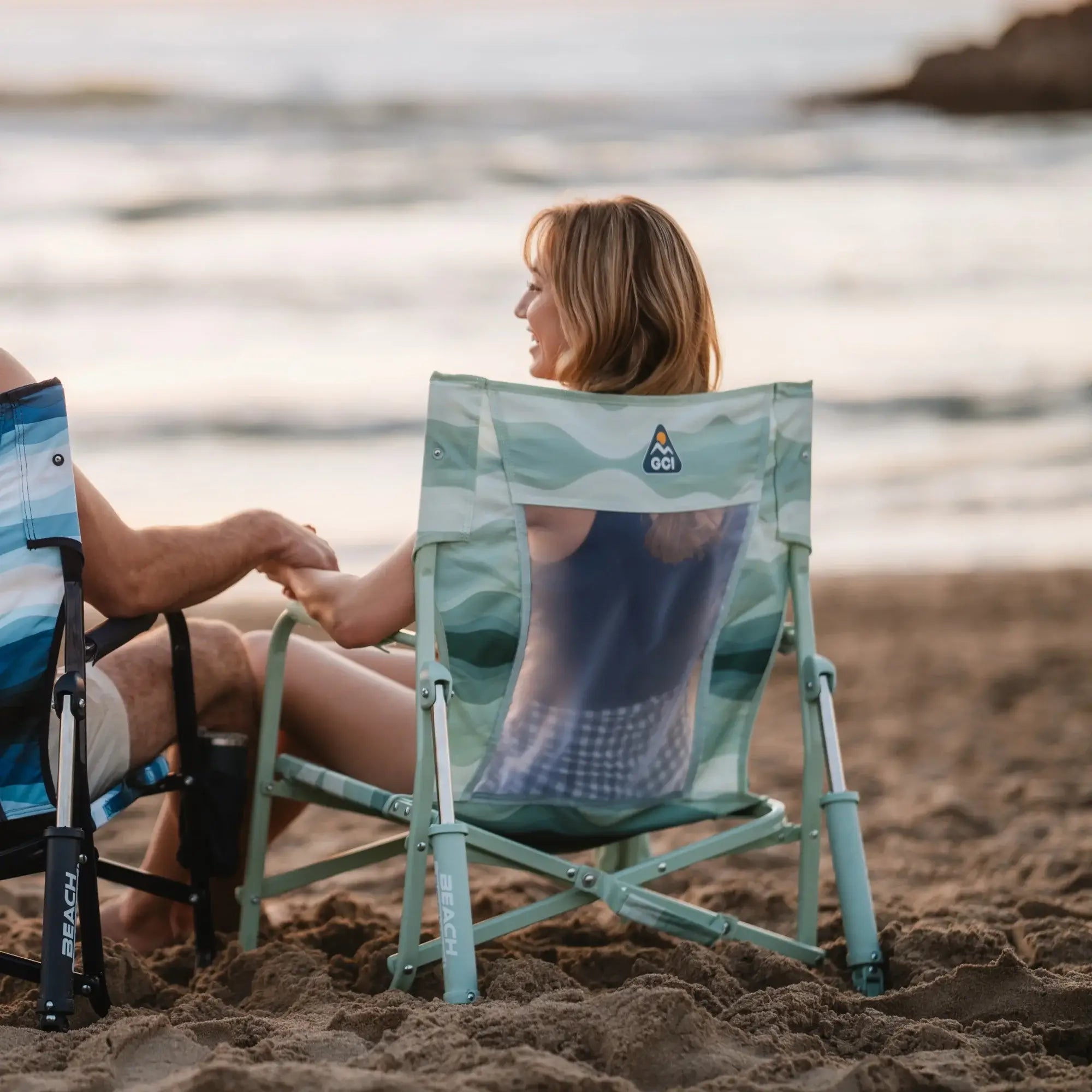 Patented Spring-Action Beach Rocker - Choice 712 - Freestyle Rocker Portable Outdoor Folding Chair Detail