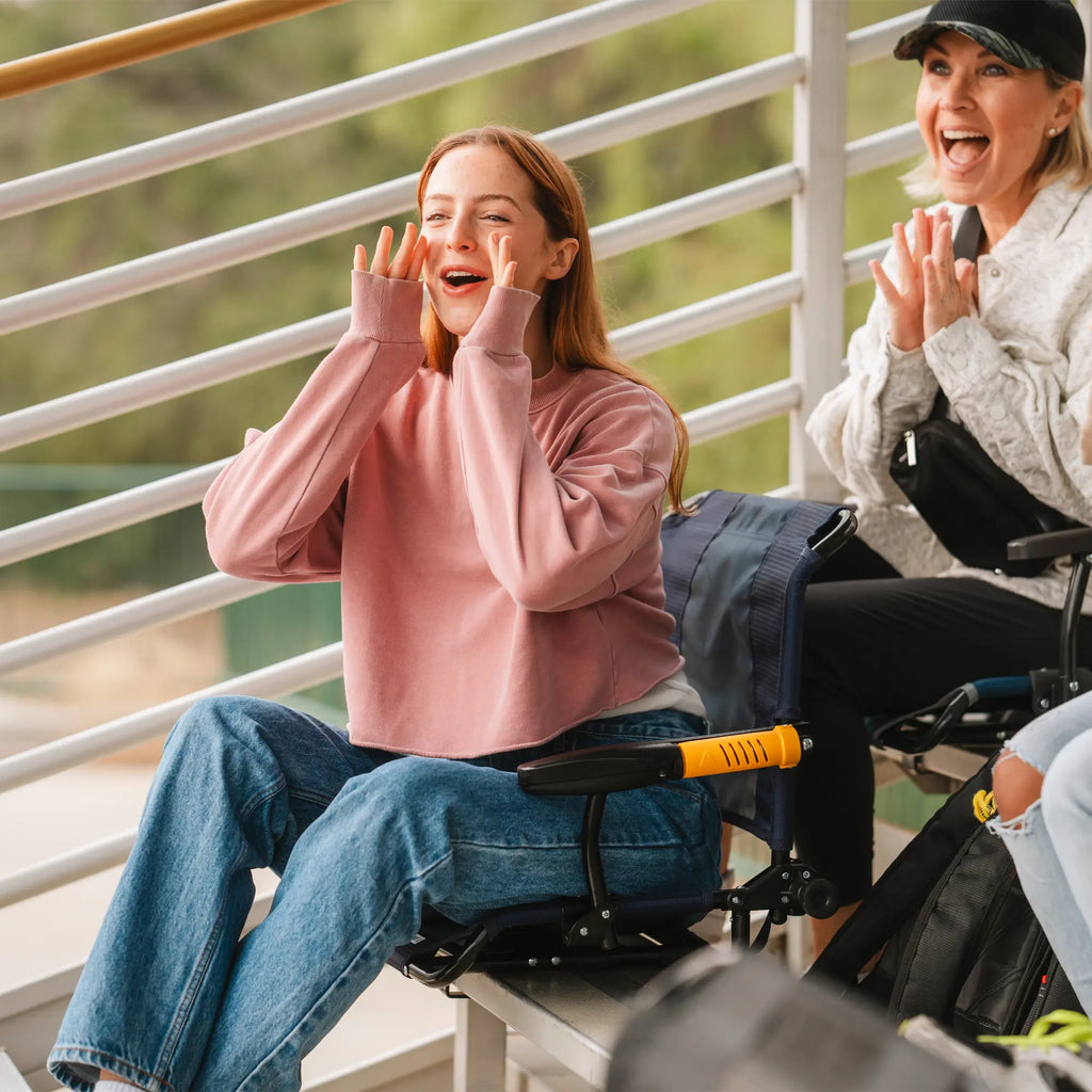 Premium All-Weather Stadium Rock-Cliner - Choice 540 - RoadTrip Rocker Smooth Motion Camp Chair Detail