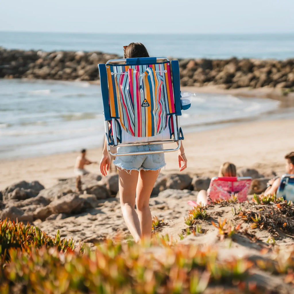 Sand-Friendly Backpack Beach Chair - Choice 709 - Rust-Resistant Aluminum Sand-Friendly Lounge Chair Detail
