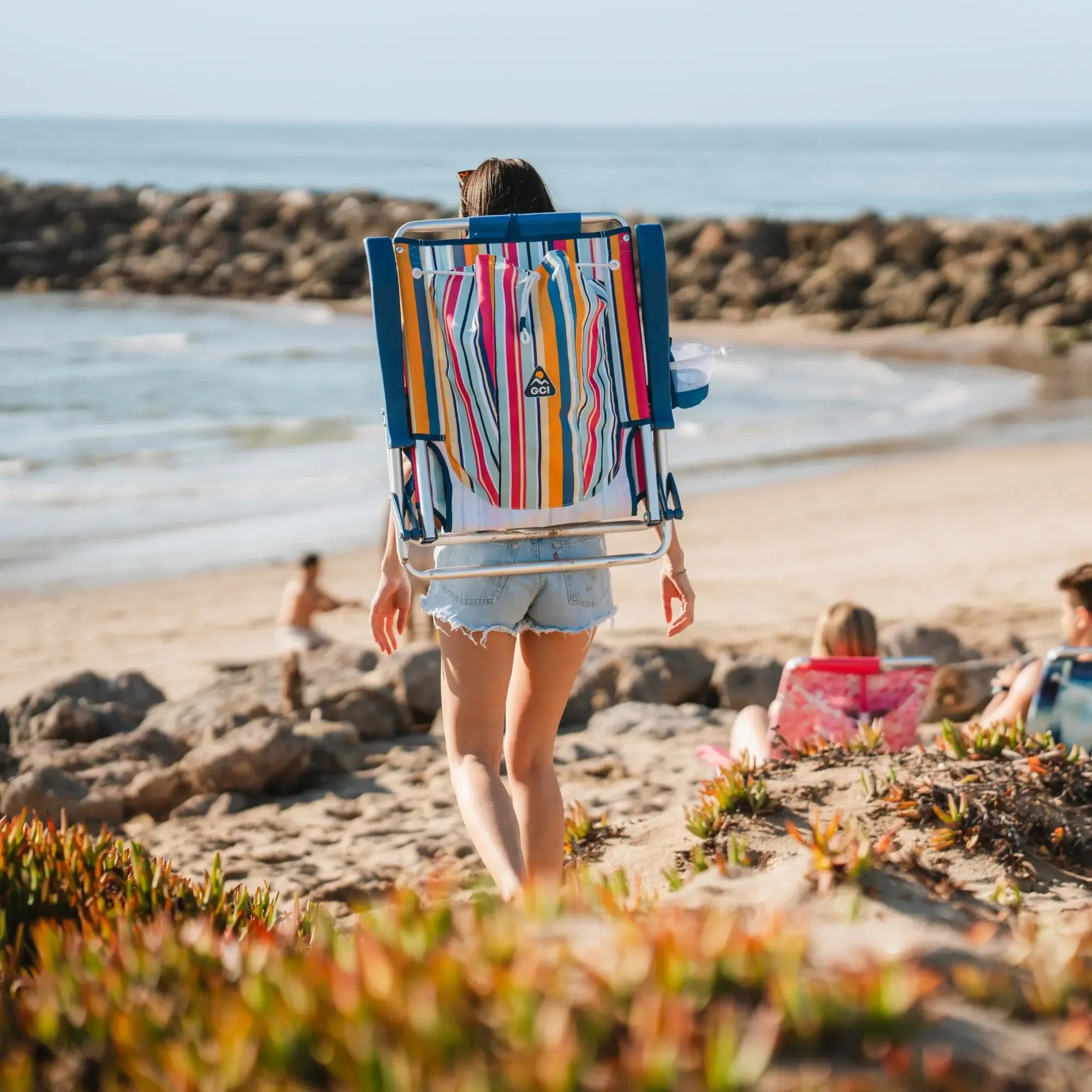 Sand-Friendly Backpack Beach Chair - Choice 709 - Rust-Resistant Aluminum Sand-Friendly Lounge Chair Detail