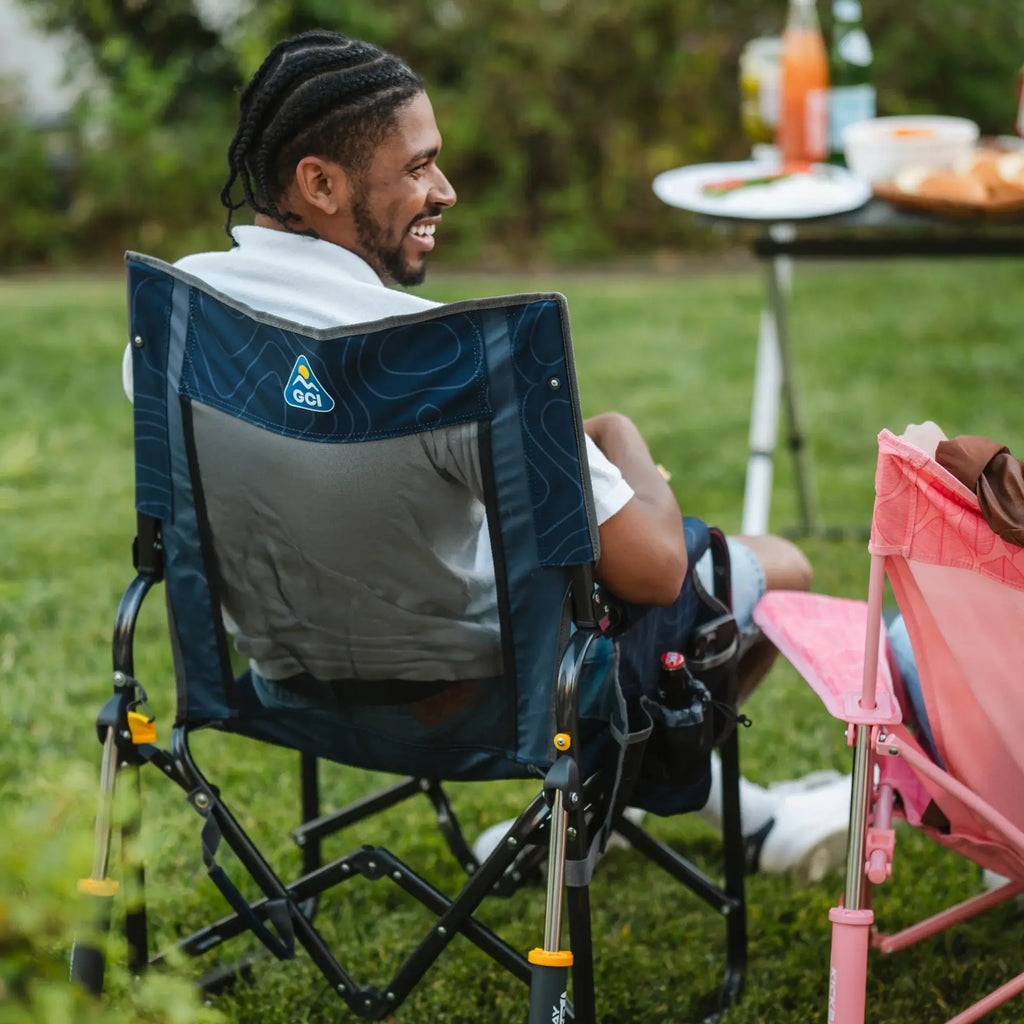 Smooth Motion Stowaway Rocker - Choice 794 - Freestyle Rocker Portable Outdoor Folding Chair Detail