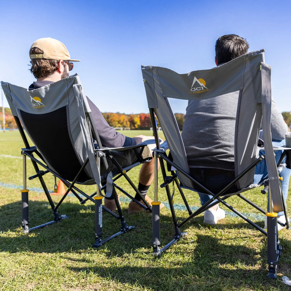 Luxury Camp Comfort Pro Rocker - Choice 375 - Patented Spring-Action Rocking Chair for Camping Detail