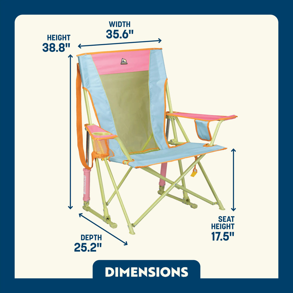 Luxury Camp Comfort Pro Rocker - Choice 375 - Patented Spring-Action Rocking Chair for Camping Detail