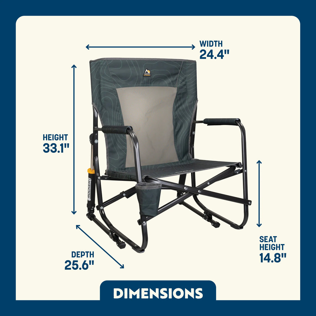 Patented Spring-Action FirePit Rocker - Choice 737 - RoadTrip Rocker Smooth Motion Camp Chair Detail