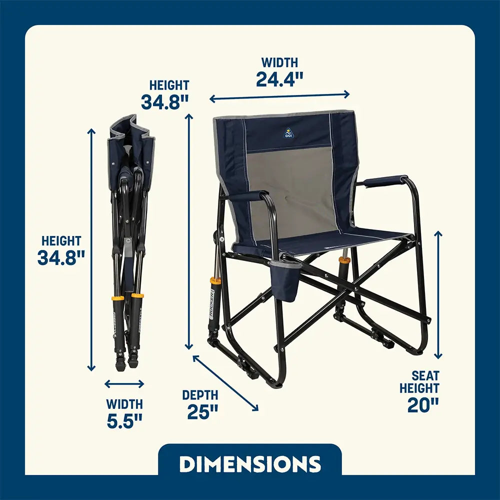 Patented Spring-Action Freestyle Rocker - Choice 711 - RoadTrip Rocker Smooth Motion Camp Chair Detail