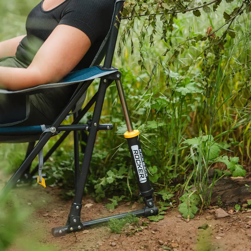 Premium All-Weather Kickback Rocker - Choice 345 - Freestyle Rocker Portable Outdoor Folding Chair Detail