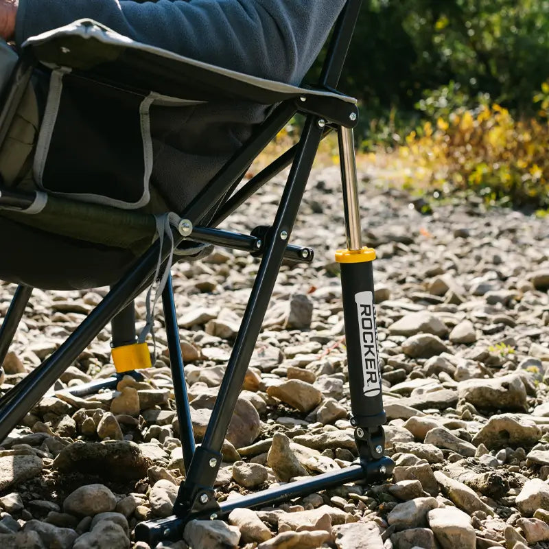 Premium All-Weather Kickback Rocker - Choice 345 - Freestyle Rocker Portable Outdoor Folding Chair Detail
