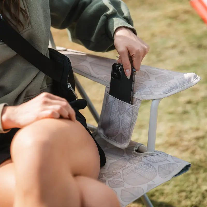 Premium All-Weather Kickback Rocker - Choice 345 - Freestyle Rocker Portable Outdoor Folding Chair Detail